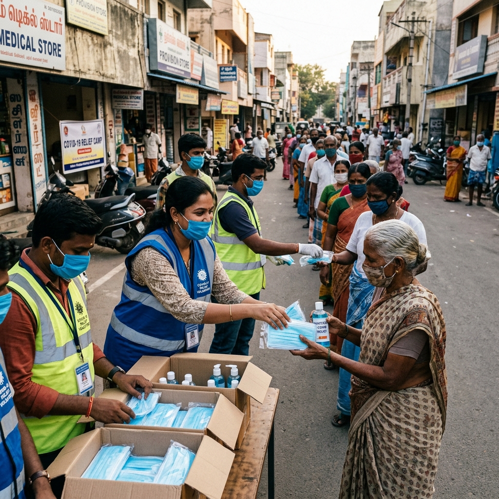 COVID-19 Sanitizer & Mask Distribution